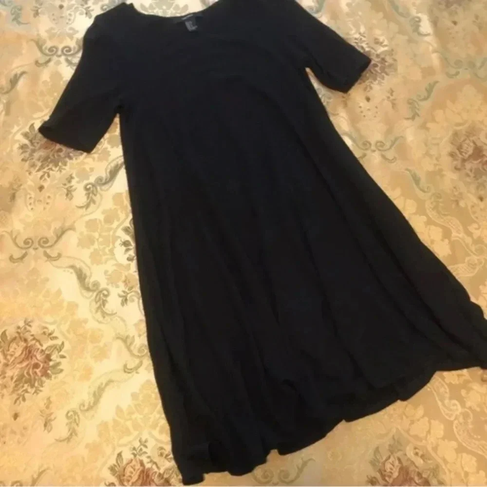 FOREVER 21 Black Knit Flare A-Line Dress Small - Picture 8 of 8